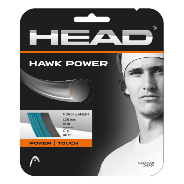 HEAD Hawk Power Cordajes de tenis - Calibre 17
