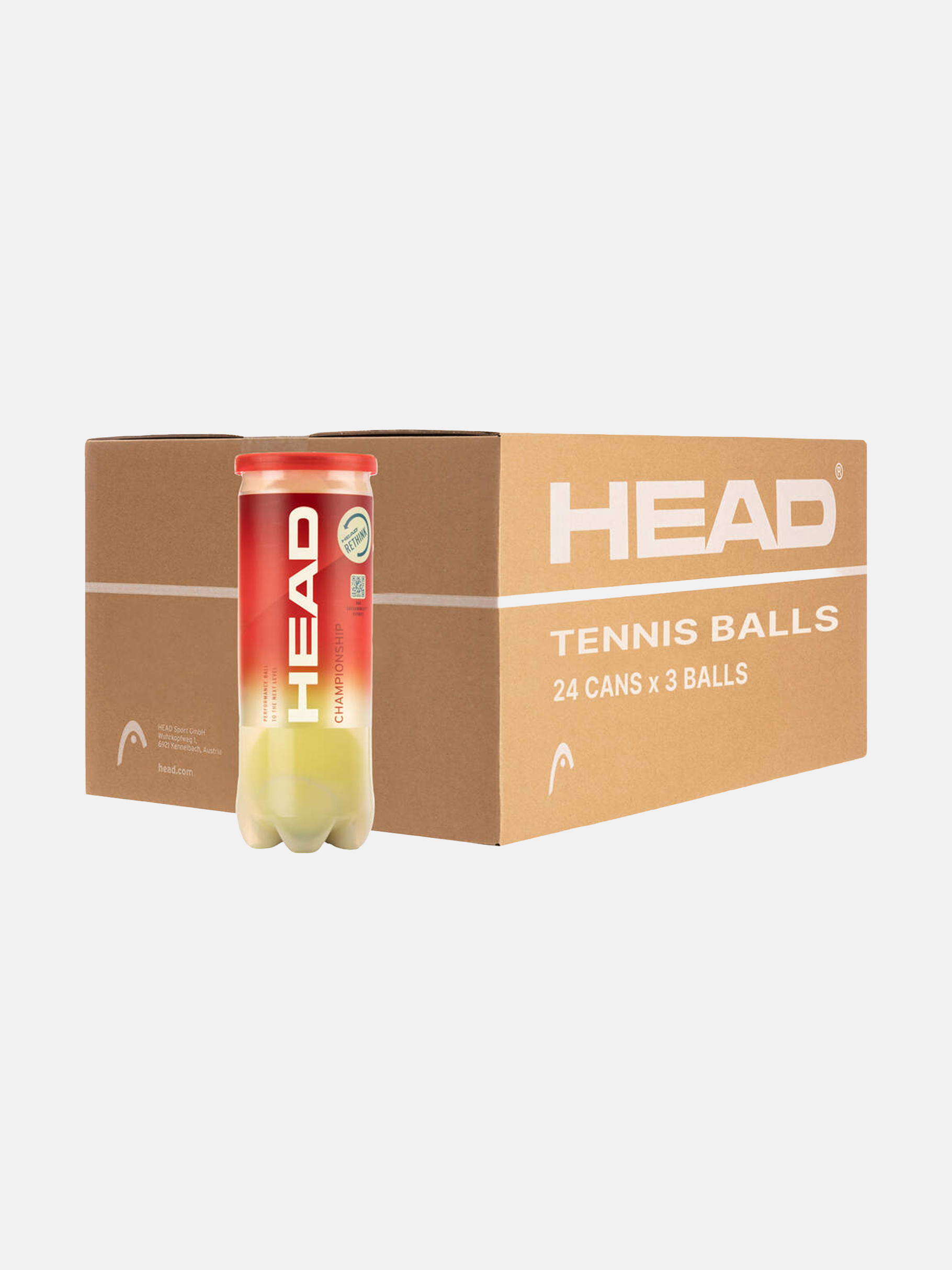 HEAD Championship 3 Pelotas de Tenis - Caja por 24 Tarros